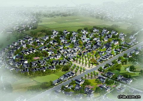 中心社區集散廣場鳥瞰效果圖
