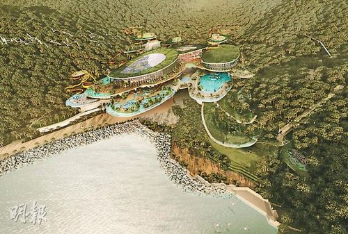 海洋公園昨向南區(qū)區(qū)議會(huì)呈上大樹(shù)灣水上樂(lè)園的設(shè)計(jì)圖