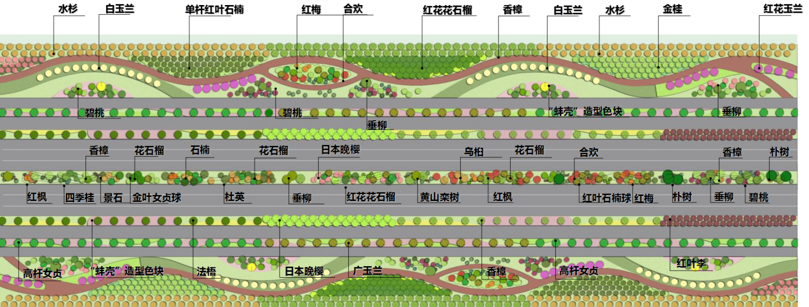 2016園冶杯專業(yè)獎參賽項目: 懷遠(yuǎn)縣S307道路園林景觀工程設(shè)計