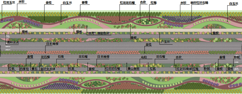 2016園冶杯專業(yè)獎參賽項目: 懷遠(yuǎn)縣S307道路園林景觀工程設(shè)計