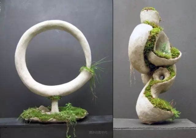 超有創(chuàng)意，是雕塑還是花盆？