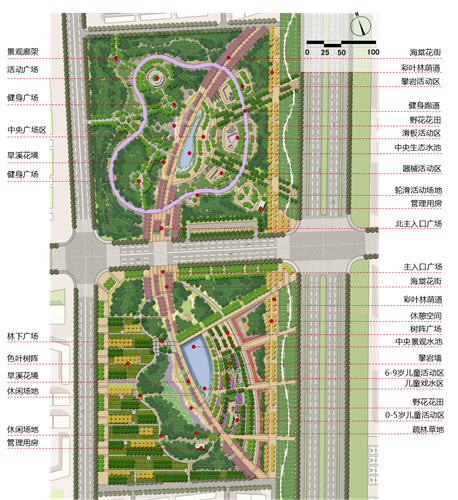 園冶杯專業(yè)獎：固安迎賓大道街角北、南公園