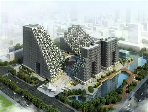 層層退臺式的設計，如城市中充滿詩意的梯田