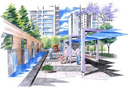 天津仁恒海河廣場景觀設(shè)計